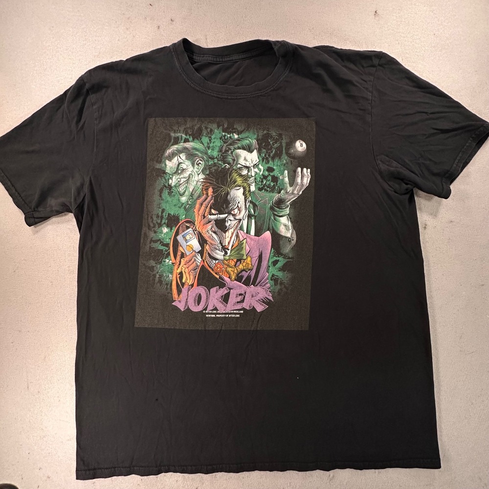 After Love 2021 Joker Graphic T-Shirt Mens Black Rockland NY Streetwear XL